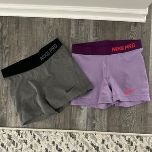 Set of 2- Nike Pro Dri Fit Women Compression Shorts
